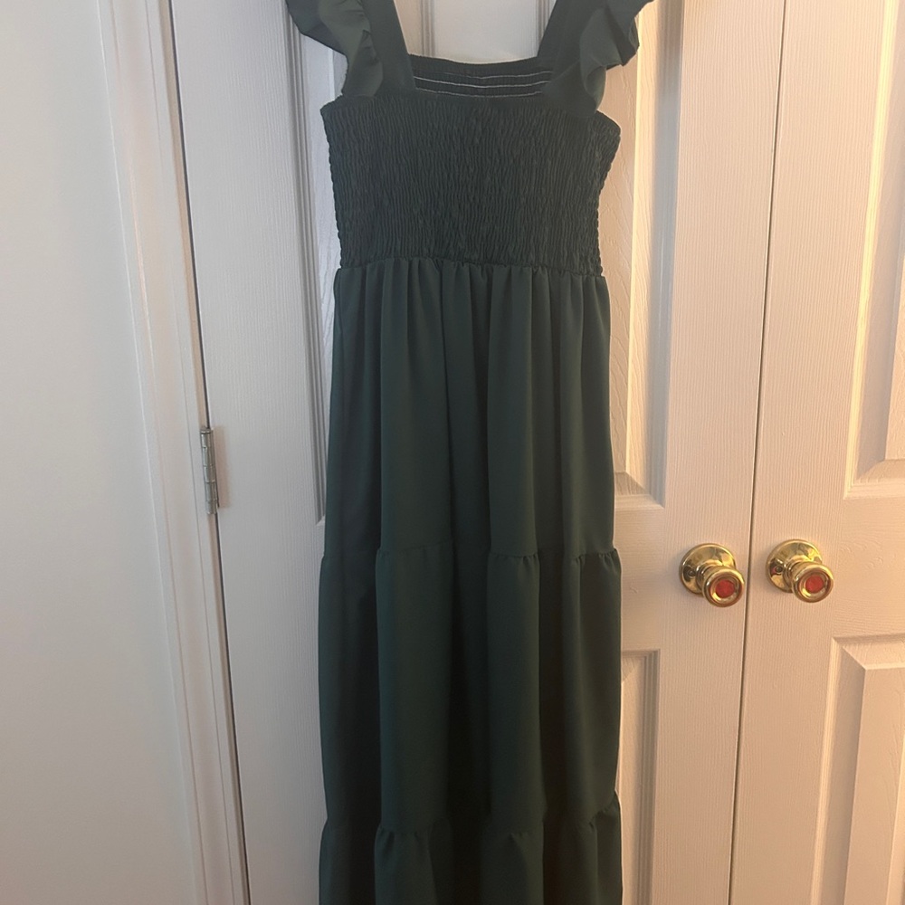 Elegant Green maxi Dress
